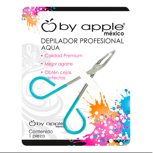 Pinza Para Ceja Grande Aqua By Apple 17974