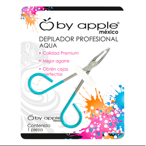 Pinza Para Ceja Grande Aqua By Apple 17974