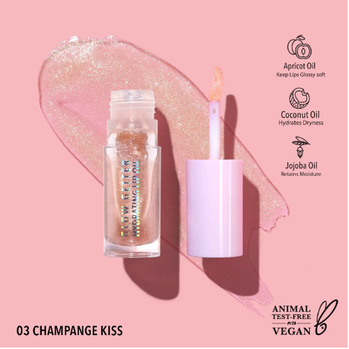 Hydrating Lip Oil Glow Getter Champange Kiss GLO003