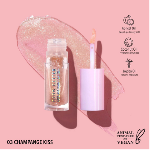 Hydrating Lip Oil Glow Getter Champange Kiss GLO003