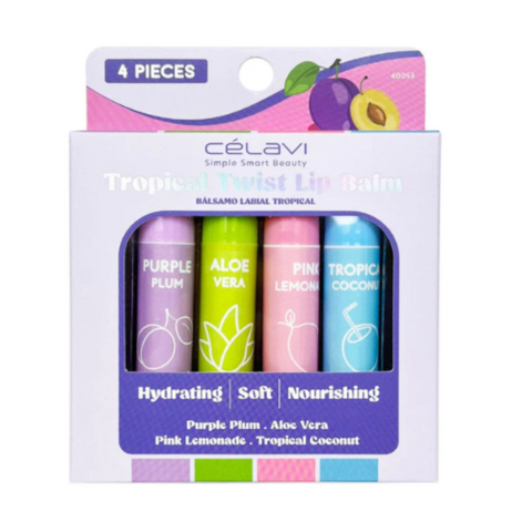 Topical Twist Lip Balm 4 pzs Celavi 60053