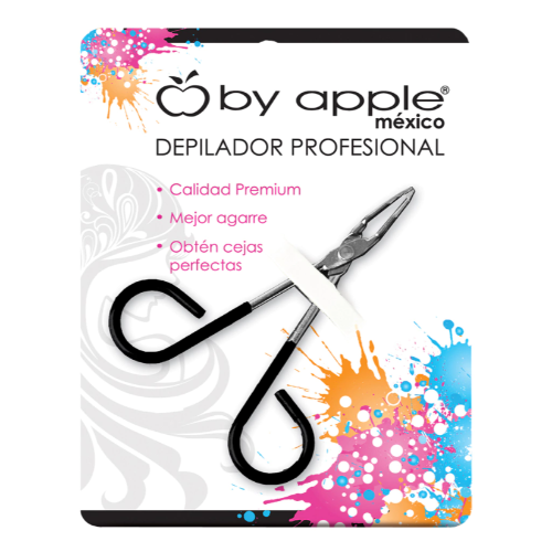 Pinza Para Ceja Grande Negra By Apple 9077
