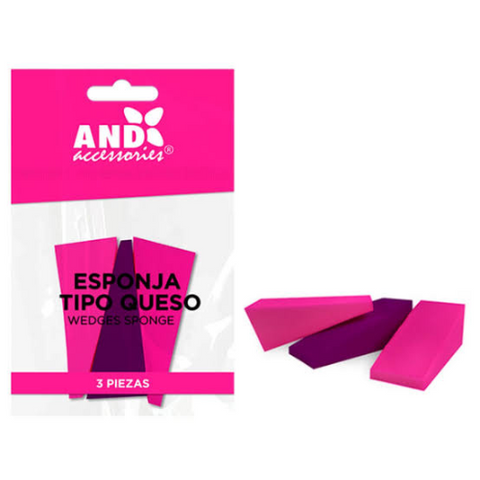 Esponja Tipo Queso Morada y Rosa AND 32629