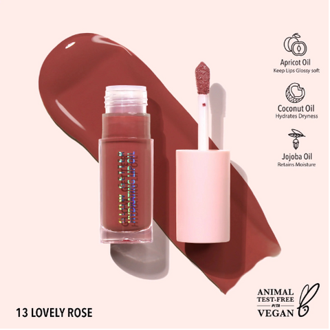 Hydrating Lip Oil Glow Getter Lovely Rose Moirar GLO013