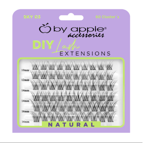 Diy Lash Extensions 60 Clusters Sky 03 Natural By Apple 69647