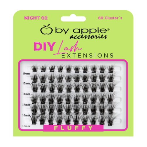 Diy Lash Extensions 60 Clusters Fluffy Night 02 By Apple 69625