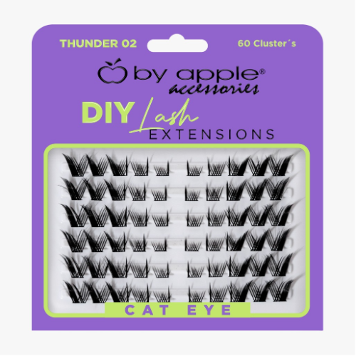 Diy Lash Extension 60 Clusters Cat Eye Thunder 02 By Apple 69623