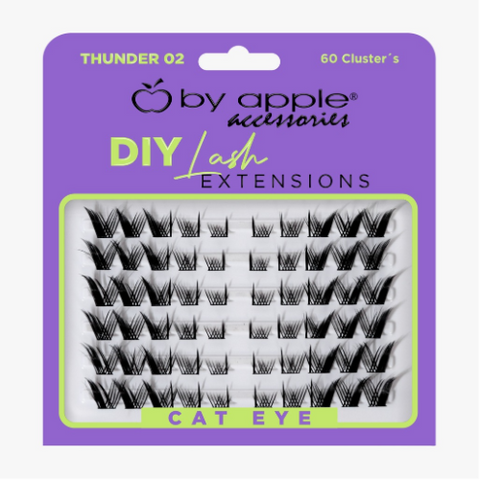 Diy Lash Extension 60 Clusters Cat Eye Thunder 02 By Apple 69623