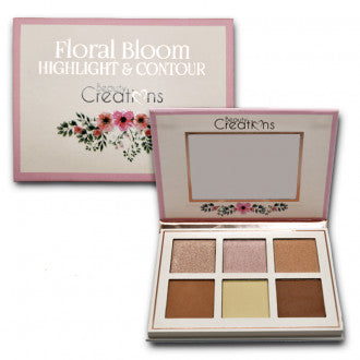 Paleta floral bloom Highlight & contour Beauty Creations CF01