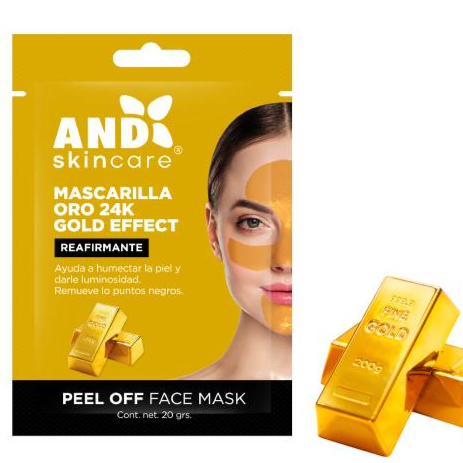 Mascarilla facial Peel off oro 24k AND 51160