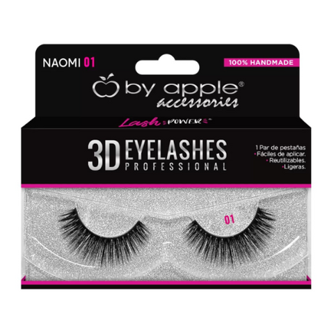 Pestañas 3D Eyelashes Professional Naomi 01 By Apple 33901