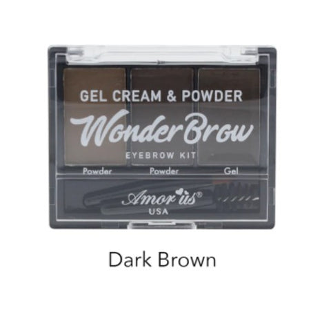 Gel Cream y Powder Wonder Brow Dark Brown Amor Us COEBPN4