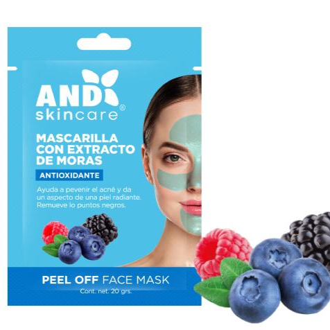 Mascarilla facial Peel off extracto de moras AND 51157