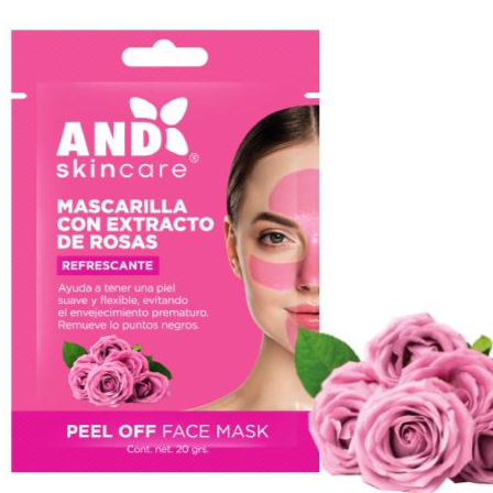 Mascarilla facial Peel off extracto de rosas AND 51158